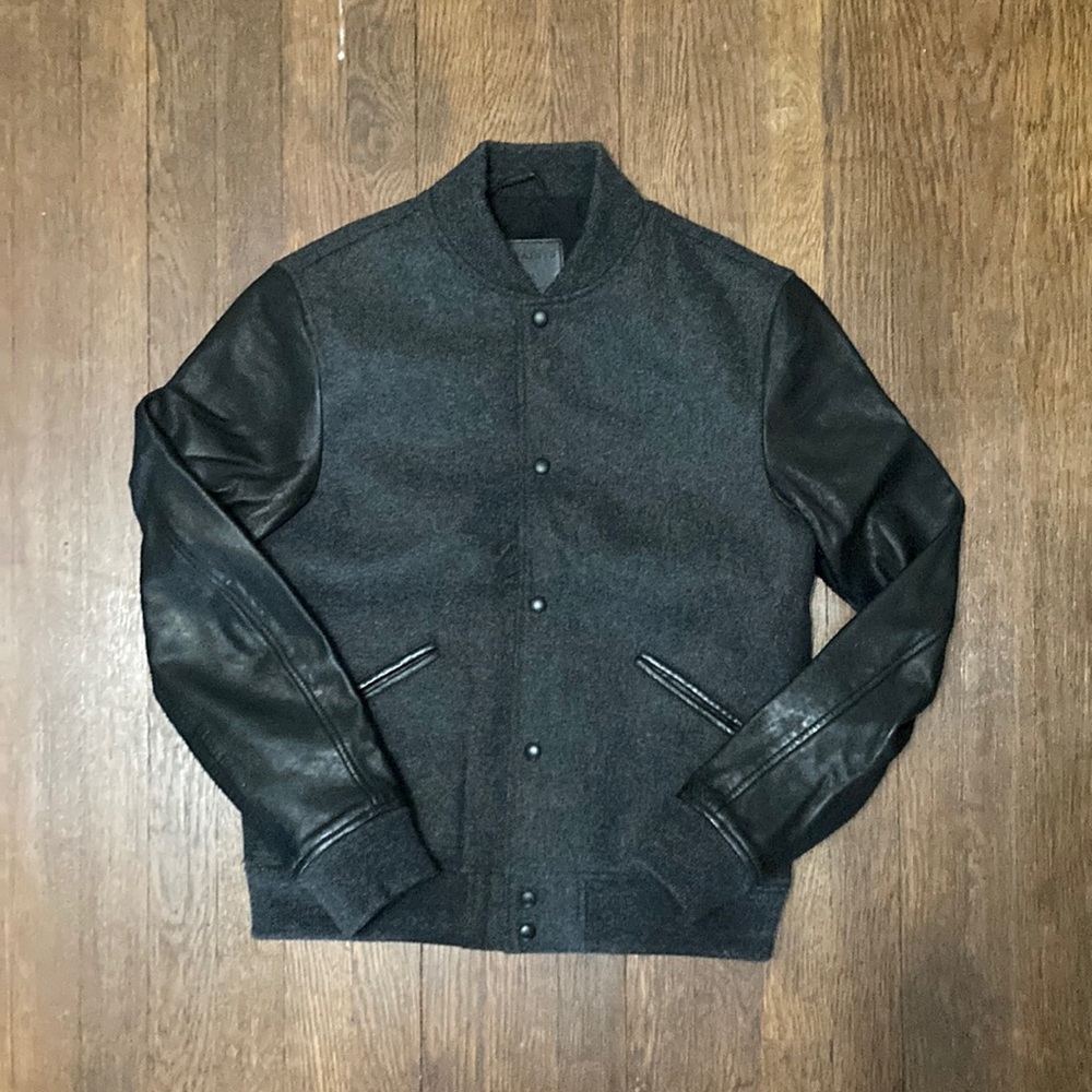 Allsaints Wool & Lamb Leather Bomber